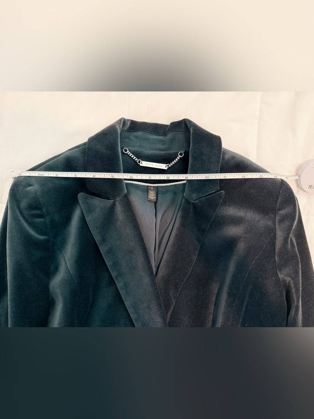 🦚 EUC WHBM Velvet Trophy Blazer River Teal Size 4 - Picture 11 of 13